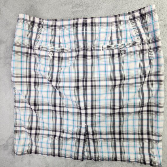 Talbots Skirt Womens Petite 10P Blue Pastel Plaid A Line Stretch Preppy Casual - Picture 4 of 10